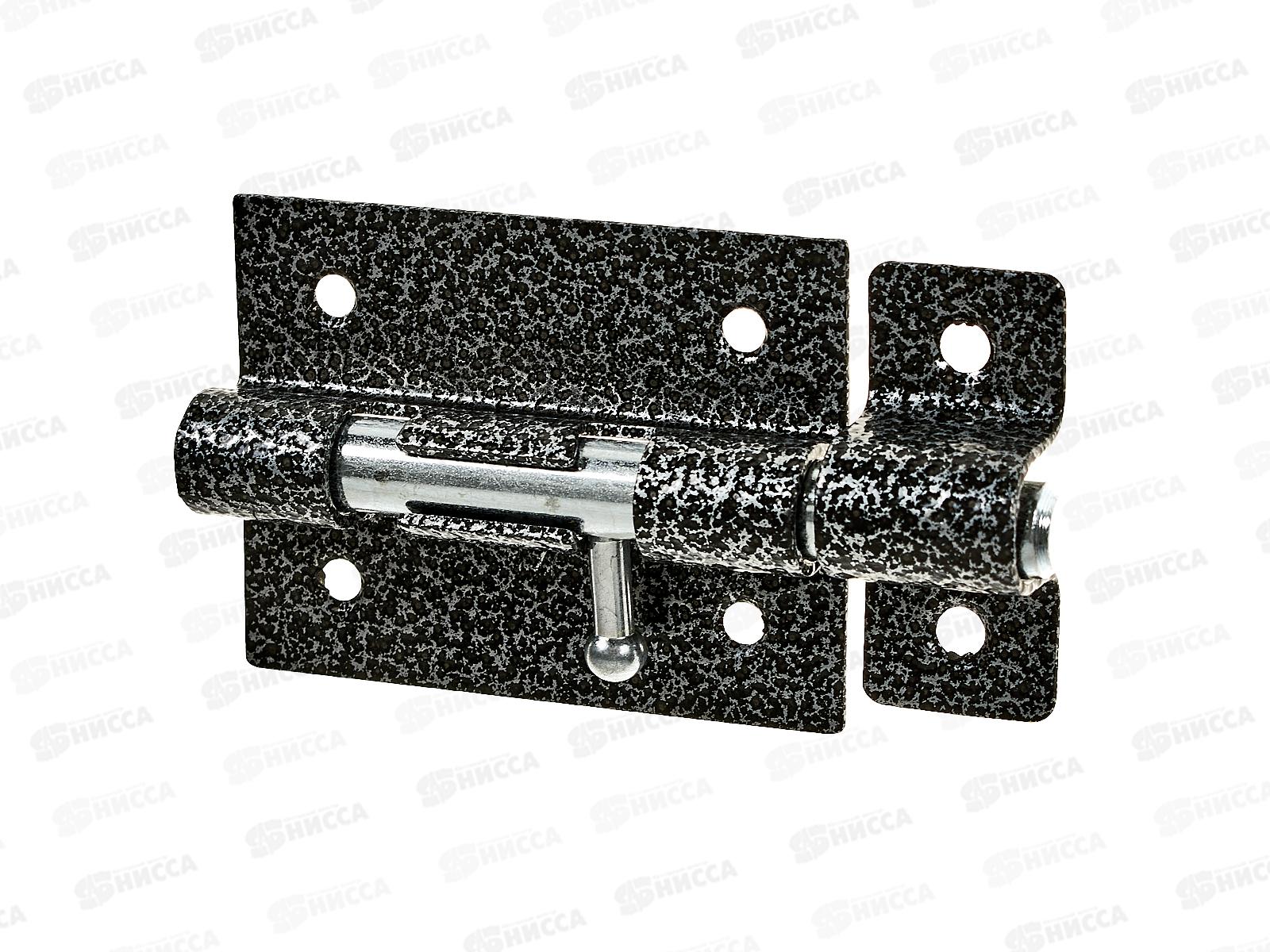 Задвижка дверная ЗД-07 полимер серебро *20