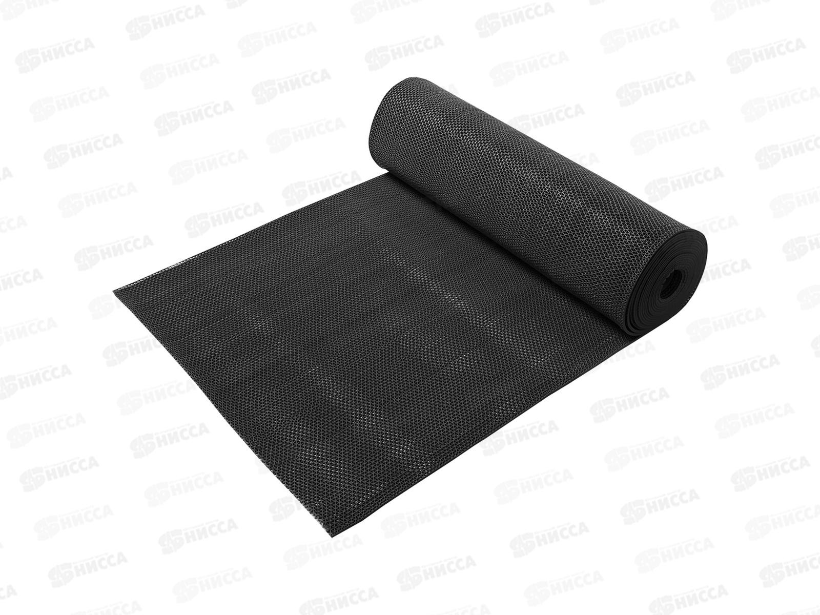 Коврик-дорожка ПВХ Zig-Zag 5мм 0.9м*10м, против скольжения,черный VORTEX *1