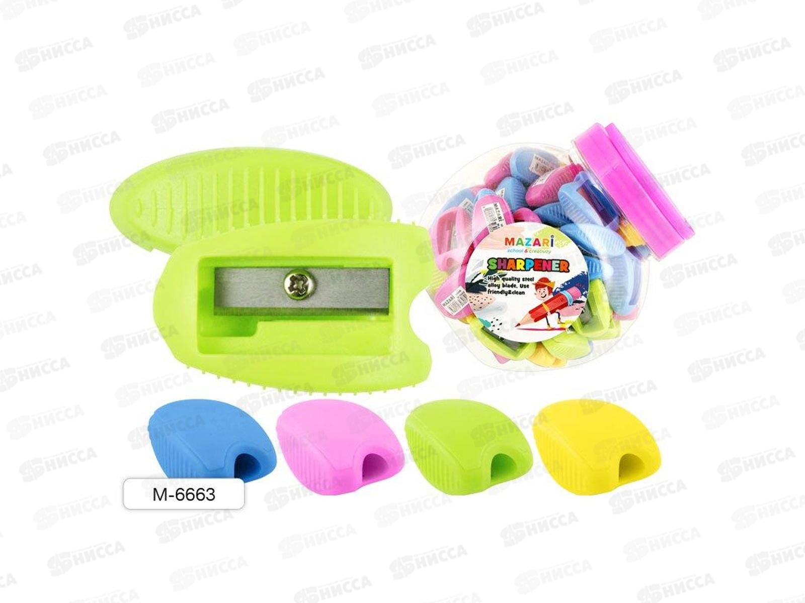 Точилка MAZARI Libro, 1 отверстие, ассортимент, M-6663 *75/750/1500