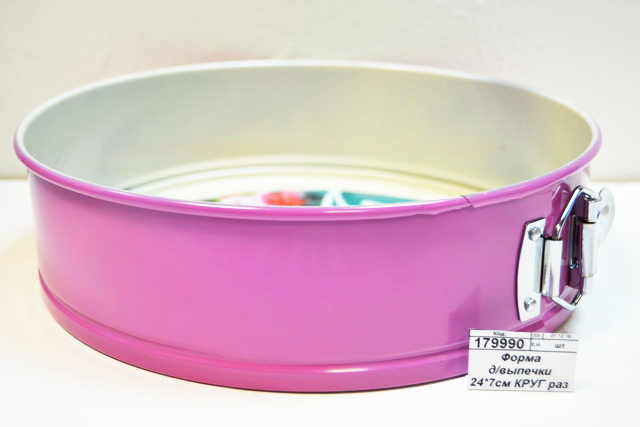 Форма для выпечки 24*7см круглая разъемная  КТ-ФВ-К24Ф Фуксия керамическая