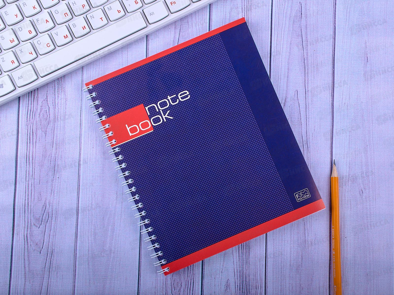 Тетрадь 96 листов  клетка  ПЛН Строгая тетрадь, гребень , 2359-96 *20