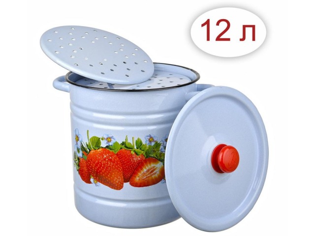 Мантоварка 12л декоративная (4 вставки)  Клубничный сад С1724.3СГ*59 *2