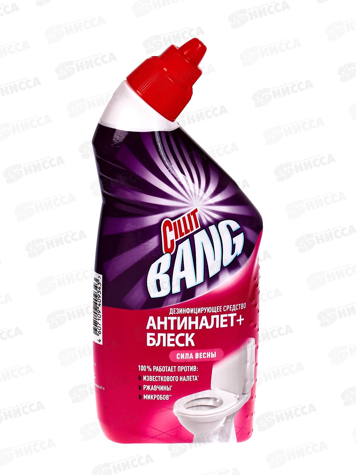 СИЛИТ BANG средство дезинфицирующее для туалета Анти-налет+Сила Весны 450мл *12 3014306
