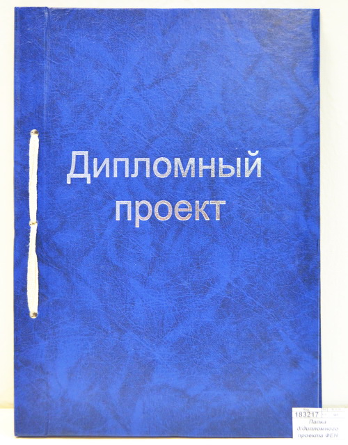 Папка для дипломного проекта ФЕН 100 листов синий бум/винил, 21414 *10