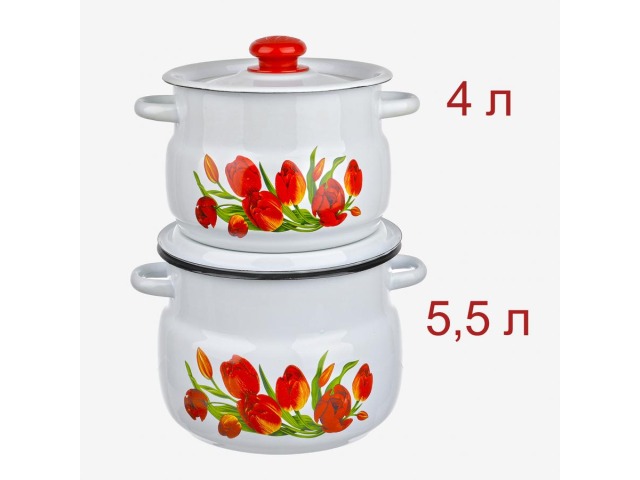 Набор №10 Белый Тюльпаны N10B78 (4,0л 5,5л) *1