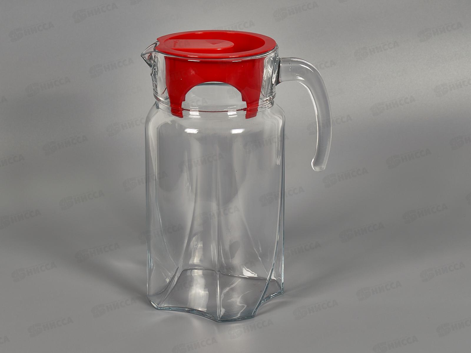 Кувшин 1,7л LUNA с красной крышкой 43544R  *6