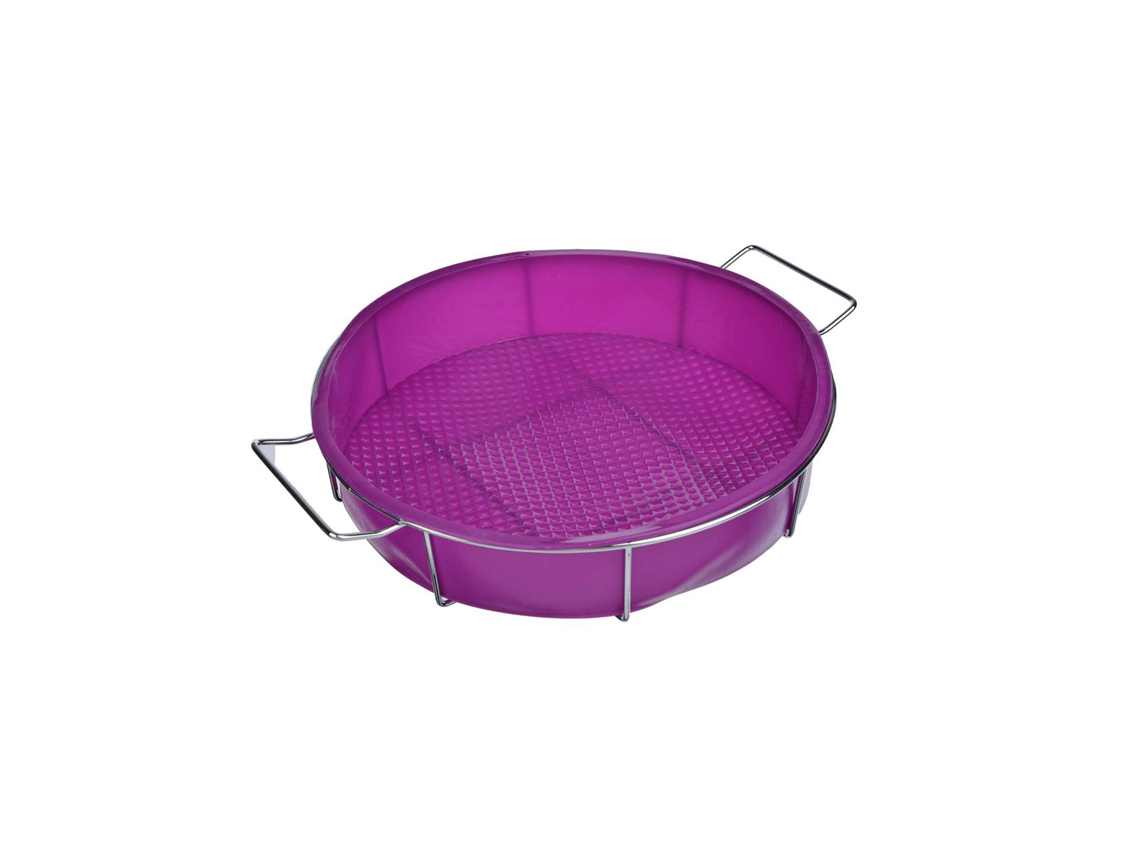 Форма для выпечки силиконовая 24*5см/ 25*6см круглая на металлической подставке 891-020  г