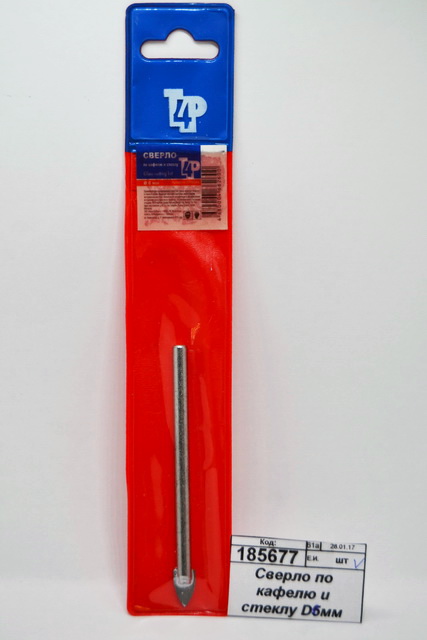 Сверло по кафелю и стеклу D6мм 2708504 *50