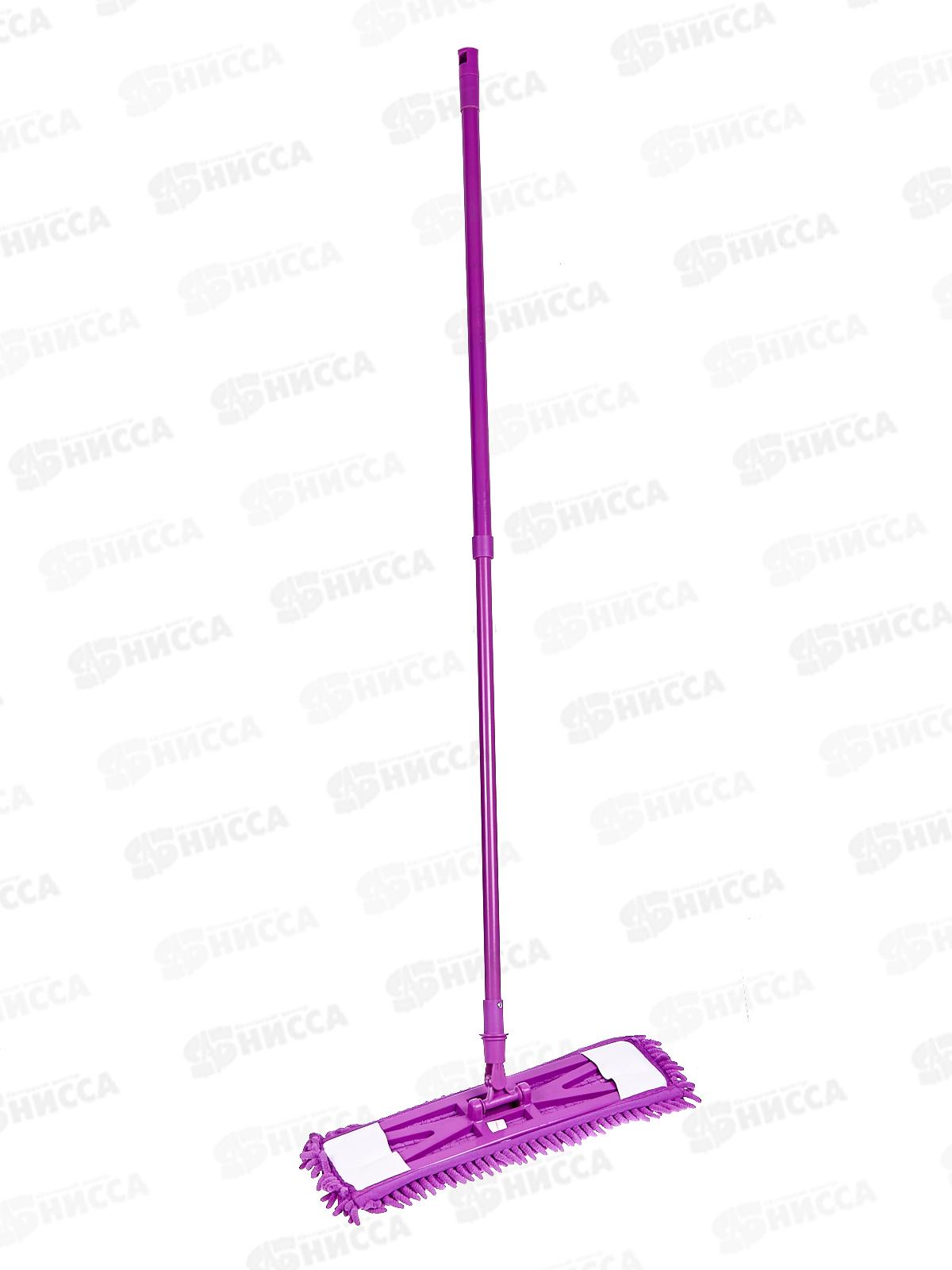 Швабра флеттер &quotУмничка&quot ЭКОНОМ микрофибра-лапша телескопическая ручка 120см