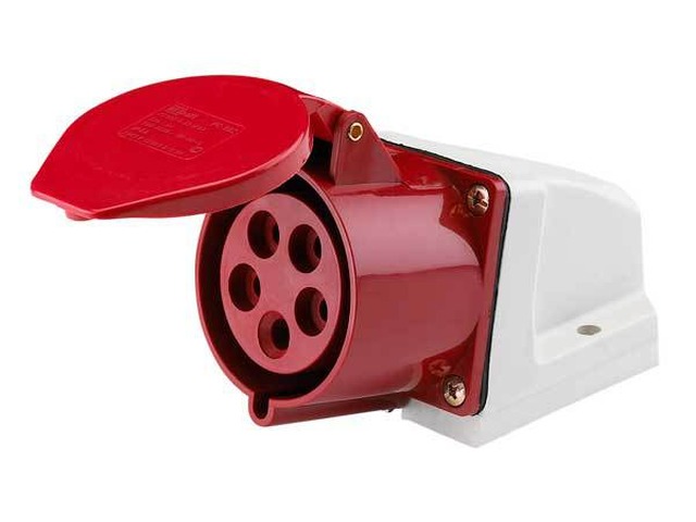 Розетка TDM 125 стационарная 3P+PE+N 32А 380В IP44, 0006