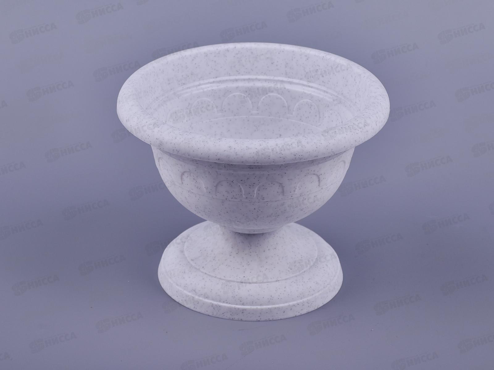 Вазон низкий  Колывань 0,6л d14см мрамор   С142М*36