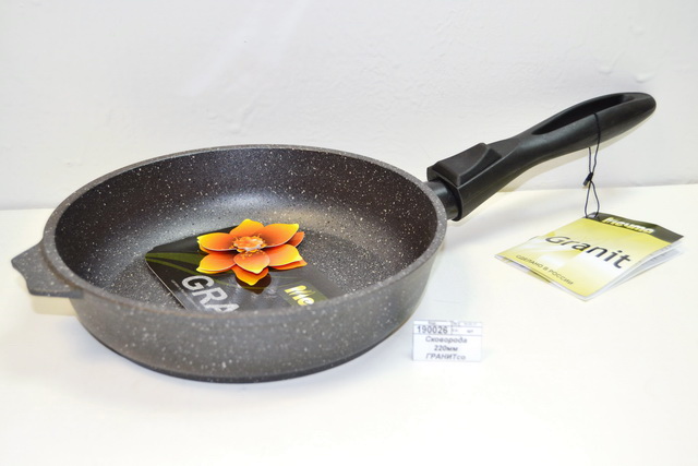 Сковорода 220мм ГРАНИТсо съемной ручкой 022701 *10