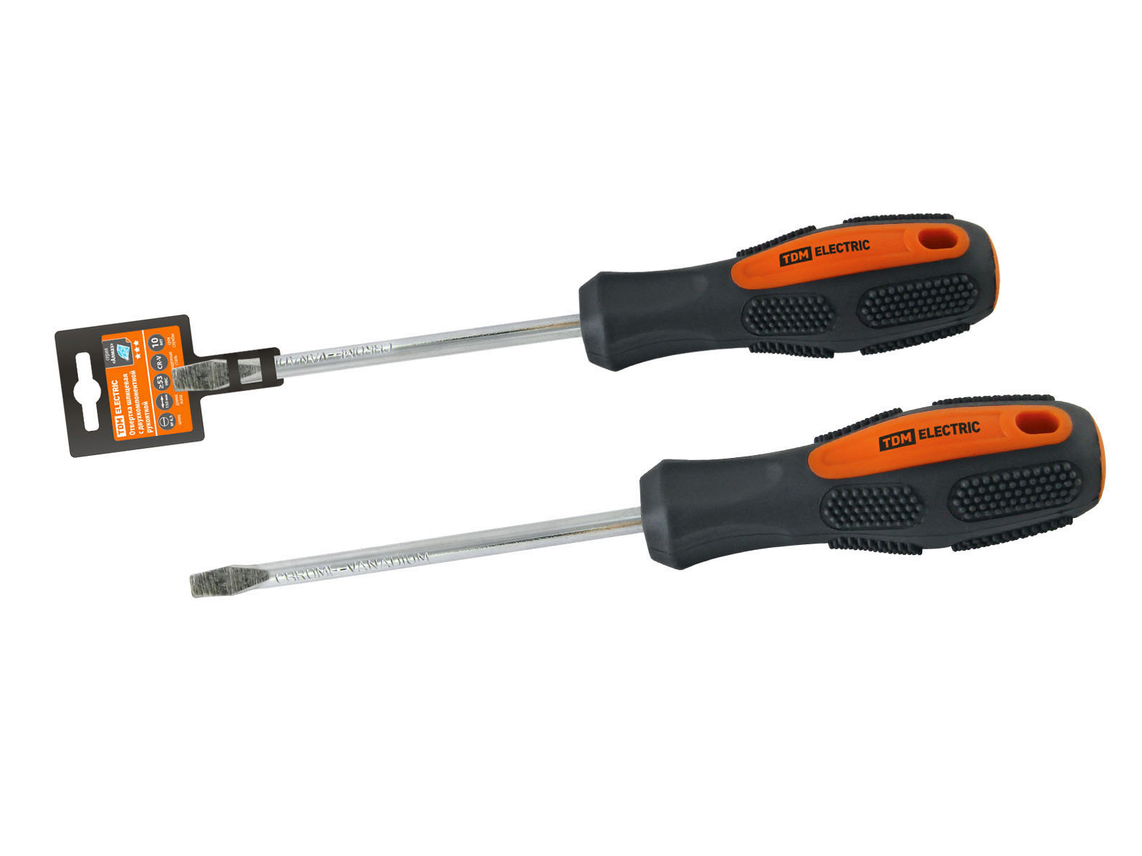 Отвертка шлицовая двухкомпонентная Алмаз CR-V SL6.5*150, 1010 *12/96