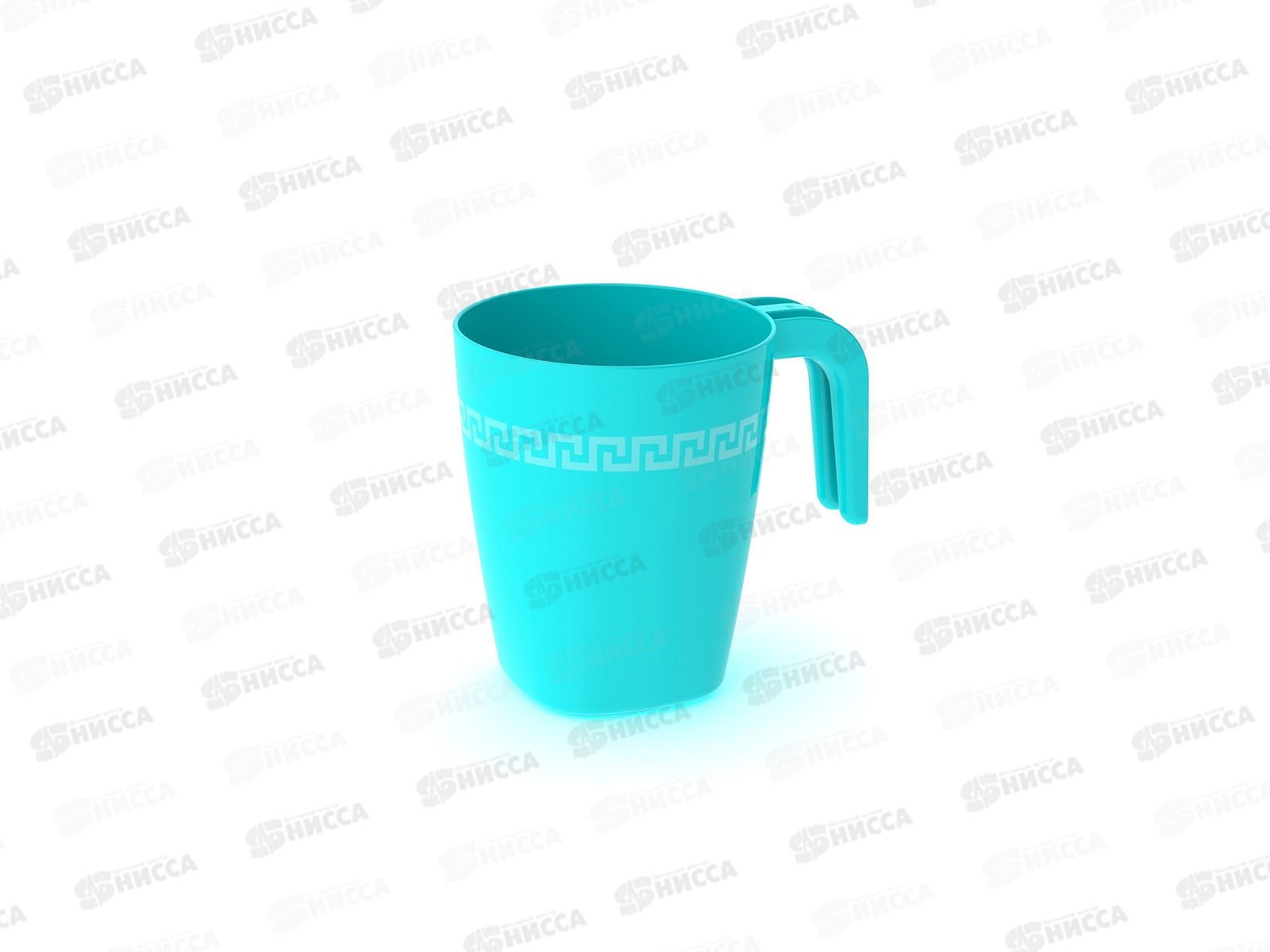 Кружка пластмассовая  320 мл голубая  *90