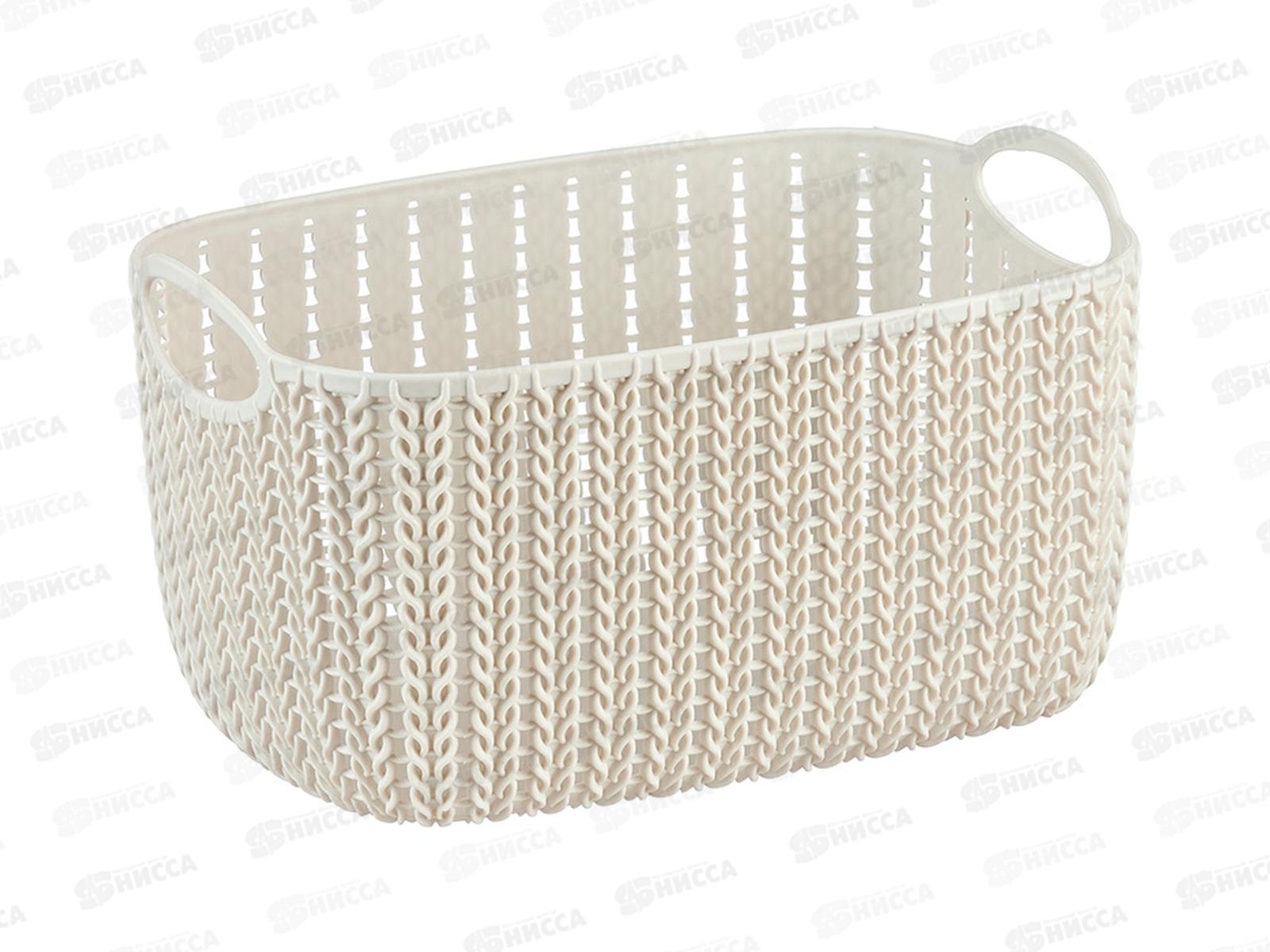 Корзинка ВЯЗАНИЕ 4л Белый ротанг М 2380 *12