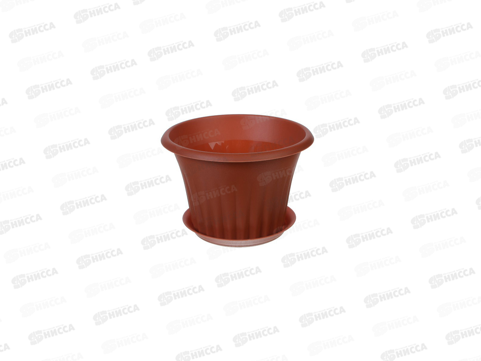 Кашпо КЭРОЛ D120мм с подставкой Терракотовый  *20 М3153