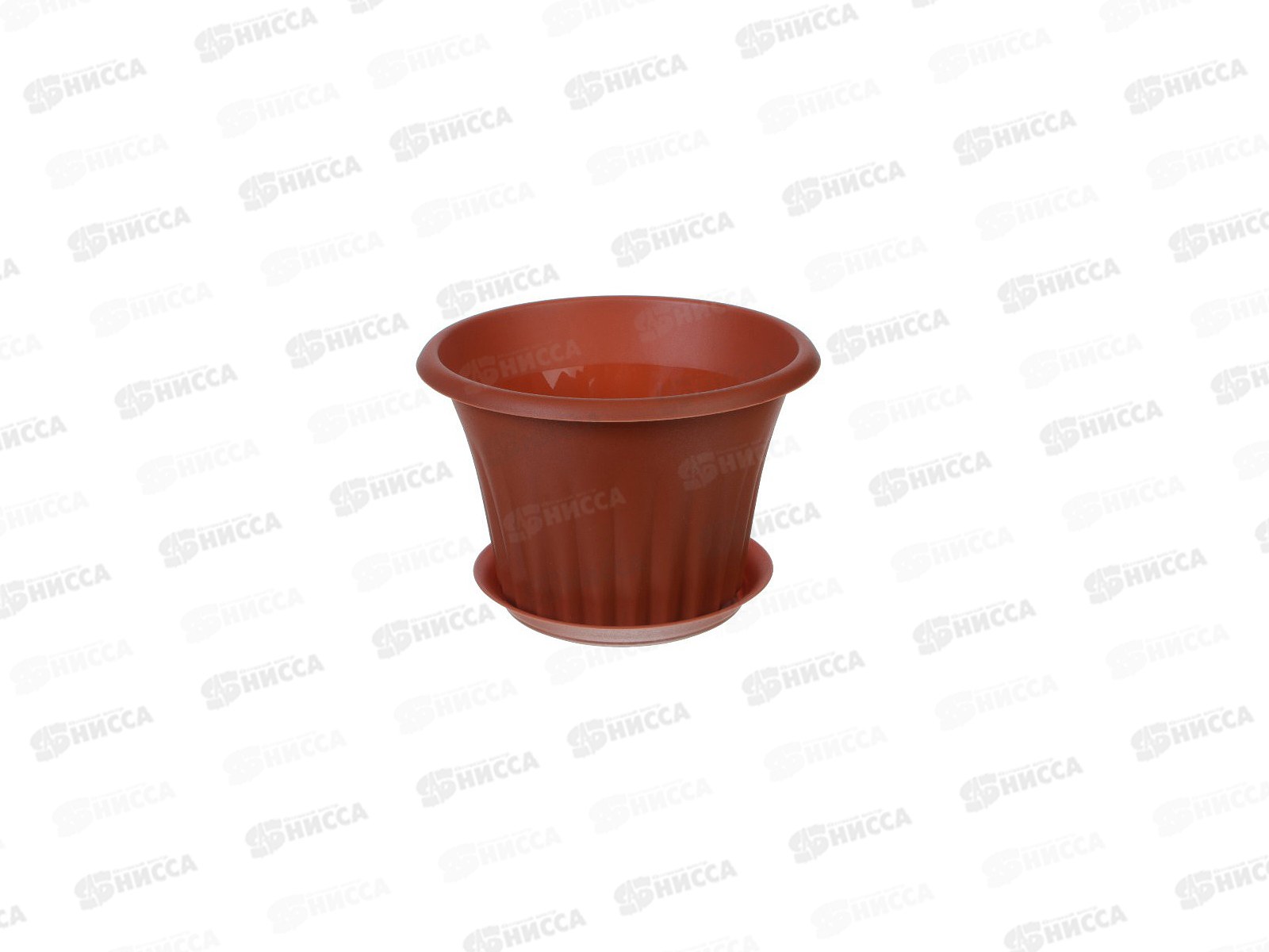 Кашпо КЭРОЛ D140мм с подставкой Терракотовый  *30 М3154