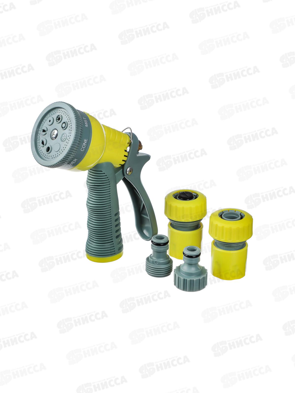 Набор для полива 3/4&quot (пистолет-распылитель 8режимов, 2коннектора, соединение) 167-040 г