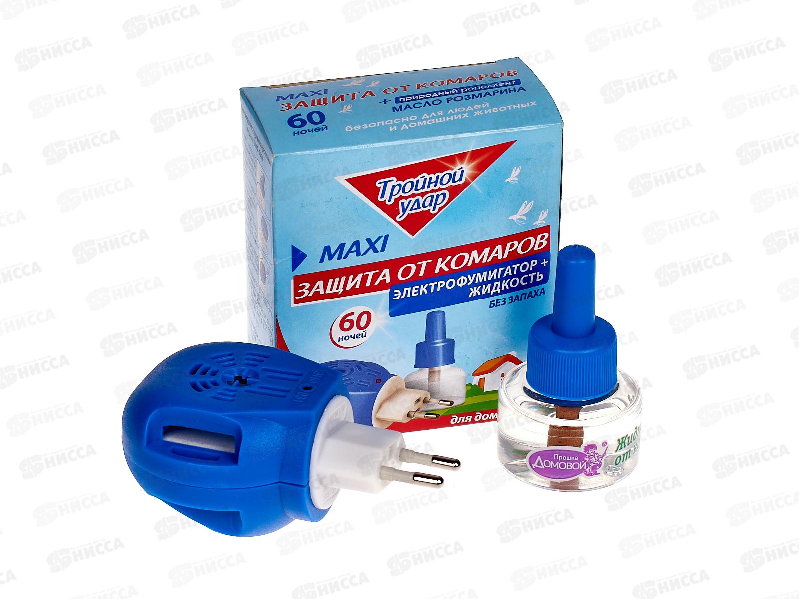 ДОМОВОЙ Комплект: жидкость Тройной удар 60 ночей + фумигатор*24