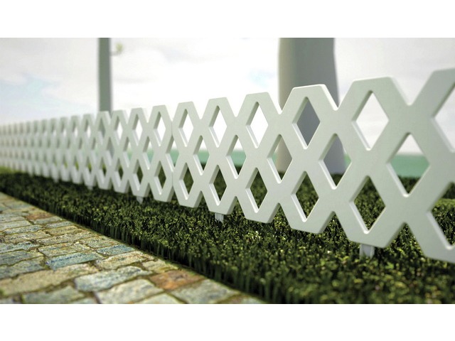 Заборчик САДОВЫЙ РОМБ 2.4м белый *16