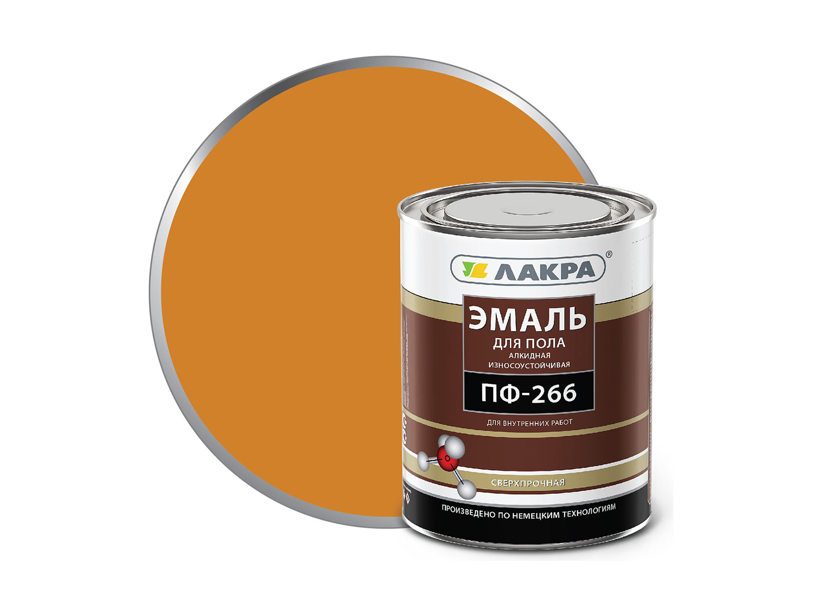 ЭМАЛЬ ЛАКРА ПФ-266 Красно-коричневая 3кг    *3