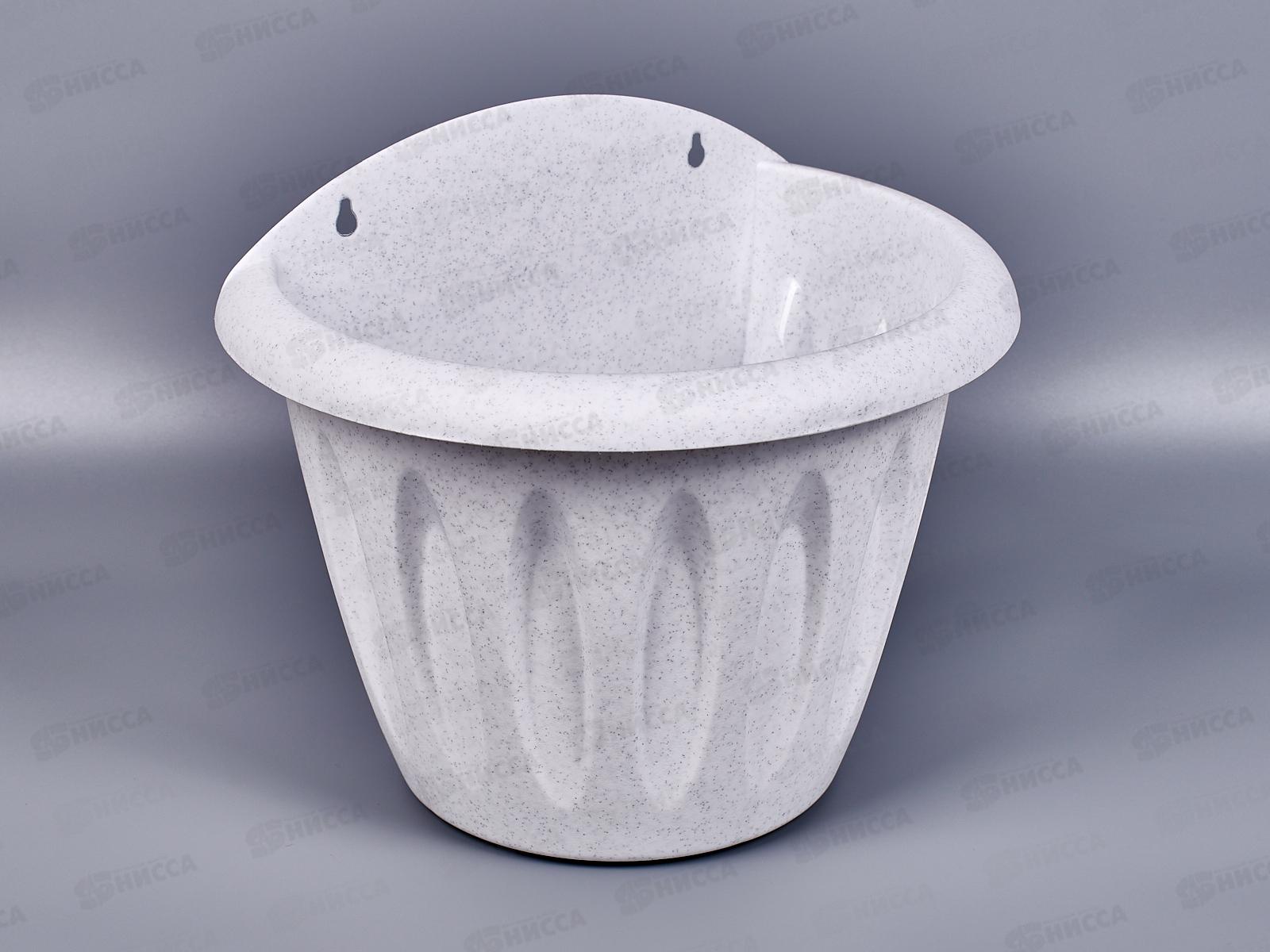 Кашпо настенное Фелиция мраморный  d24см С122М *32