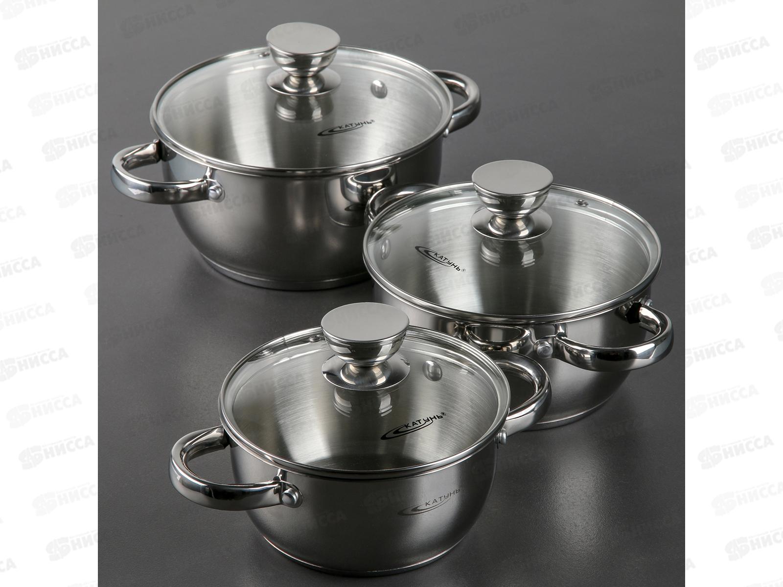 Набор кастрюль 6 предметов. Антея 1,5л+2л+3л КТ05-А