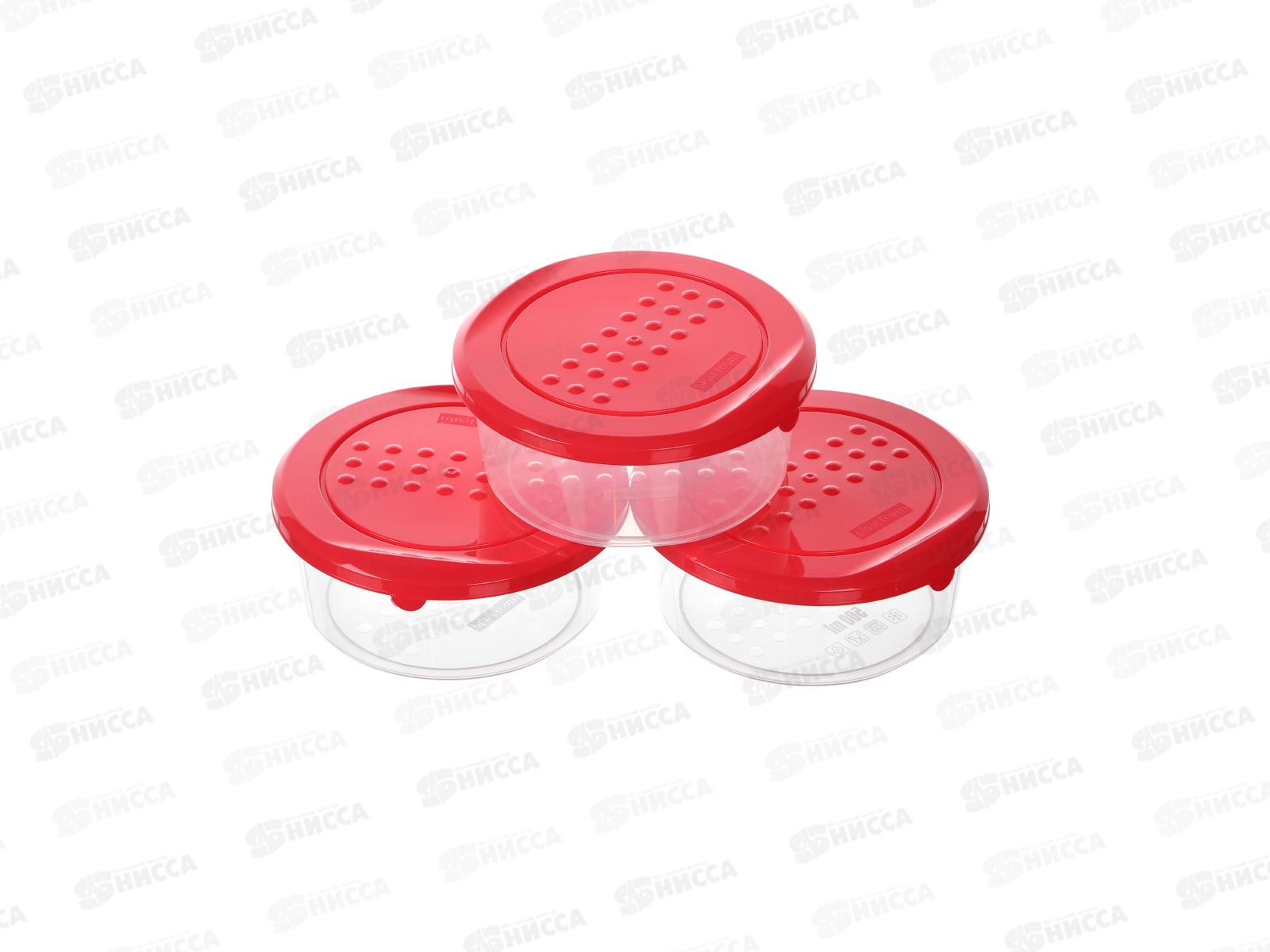 Набор емкостей PATTERN круглый  0,5л 3шт  РТ9852 *18