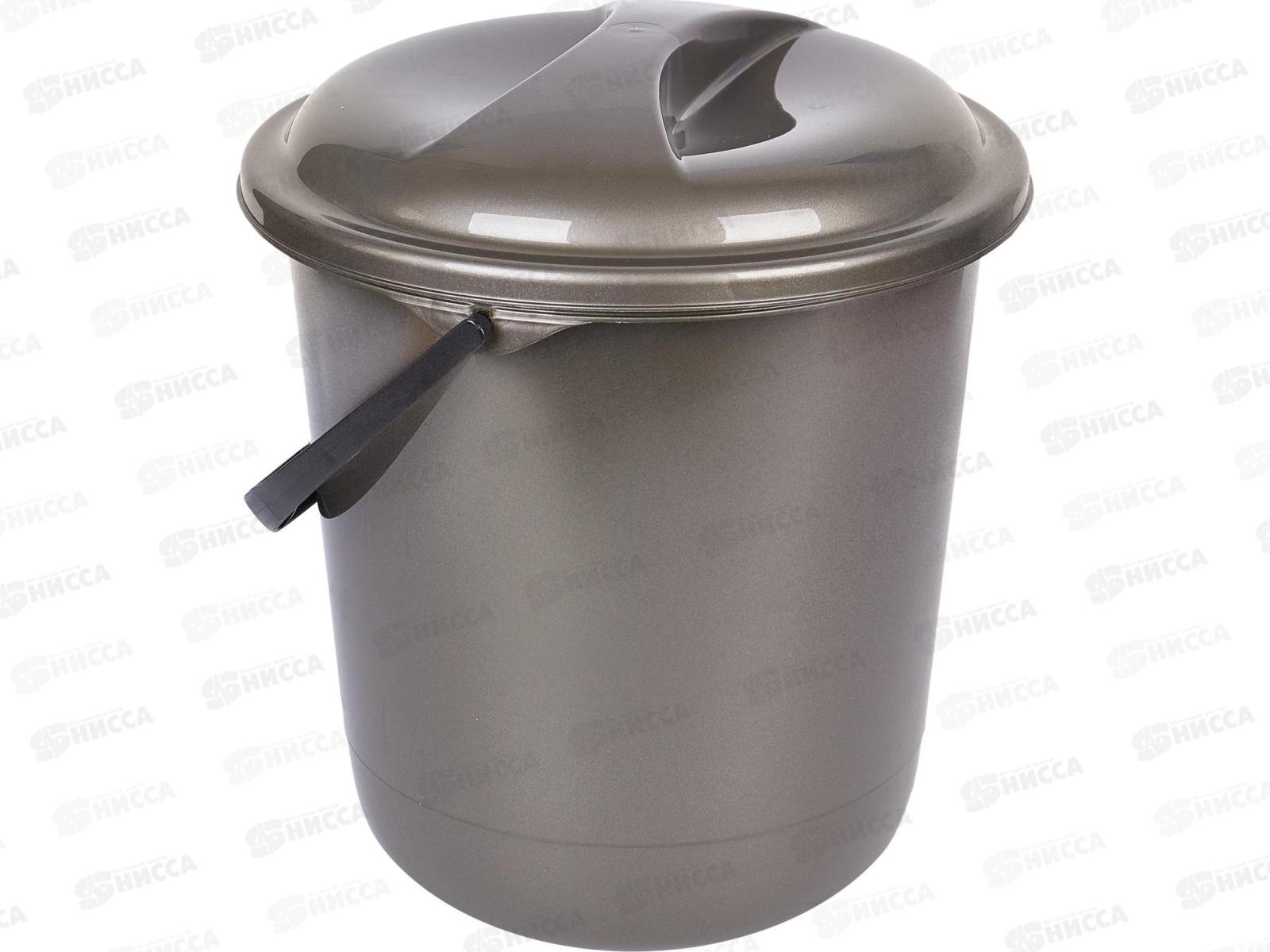 Ведро 12л Классика с крышкой антрацит SV4077 *18