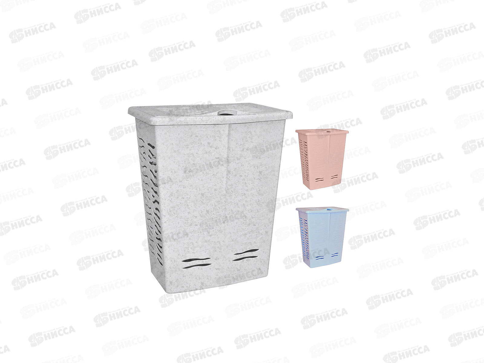 Корзина 42л для белья Aqua BQ1707  *8