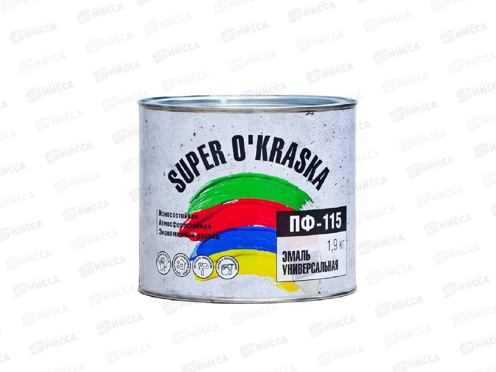 ЭМАЛЬ ЛАКРА ПФ-115 super okraska Зеленая 1,9кг  *6   Л