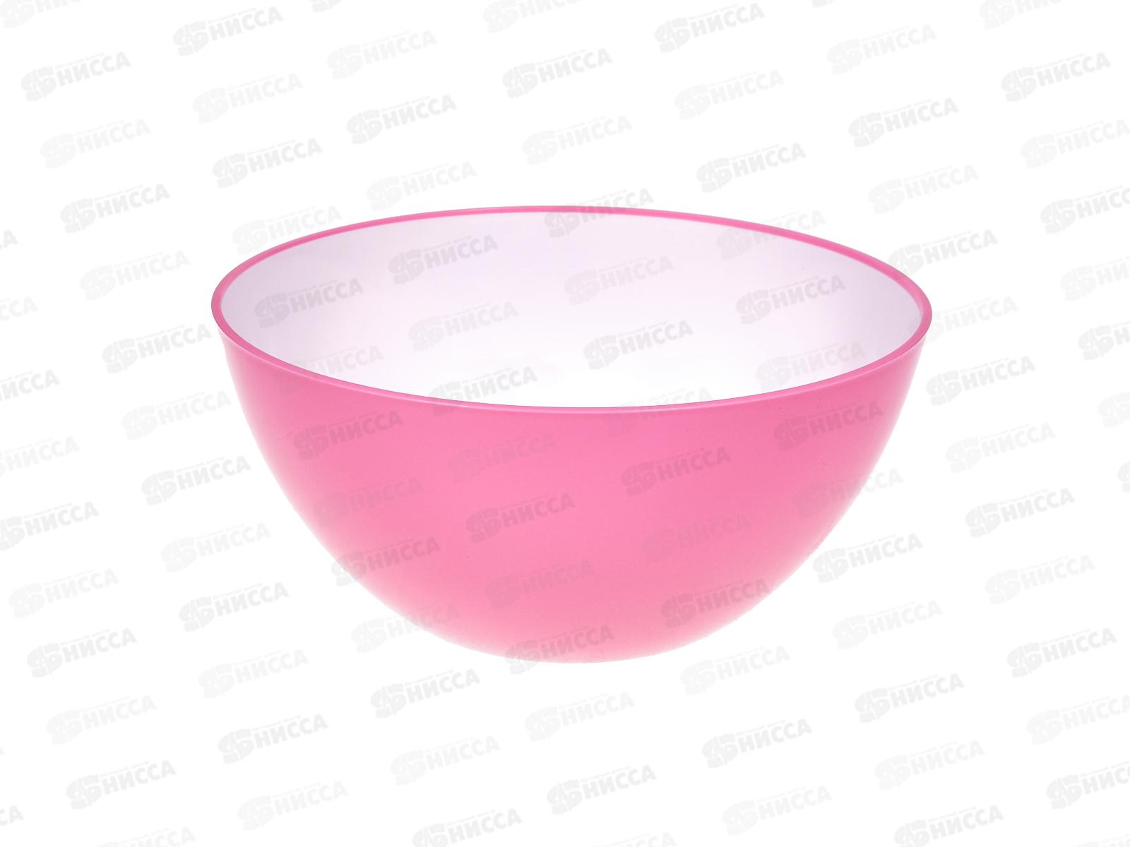 Миска 1,5л &quotFresh Line" бело-розовая М701БР *40