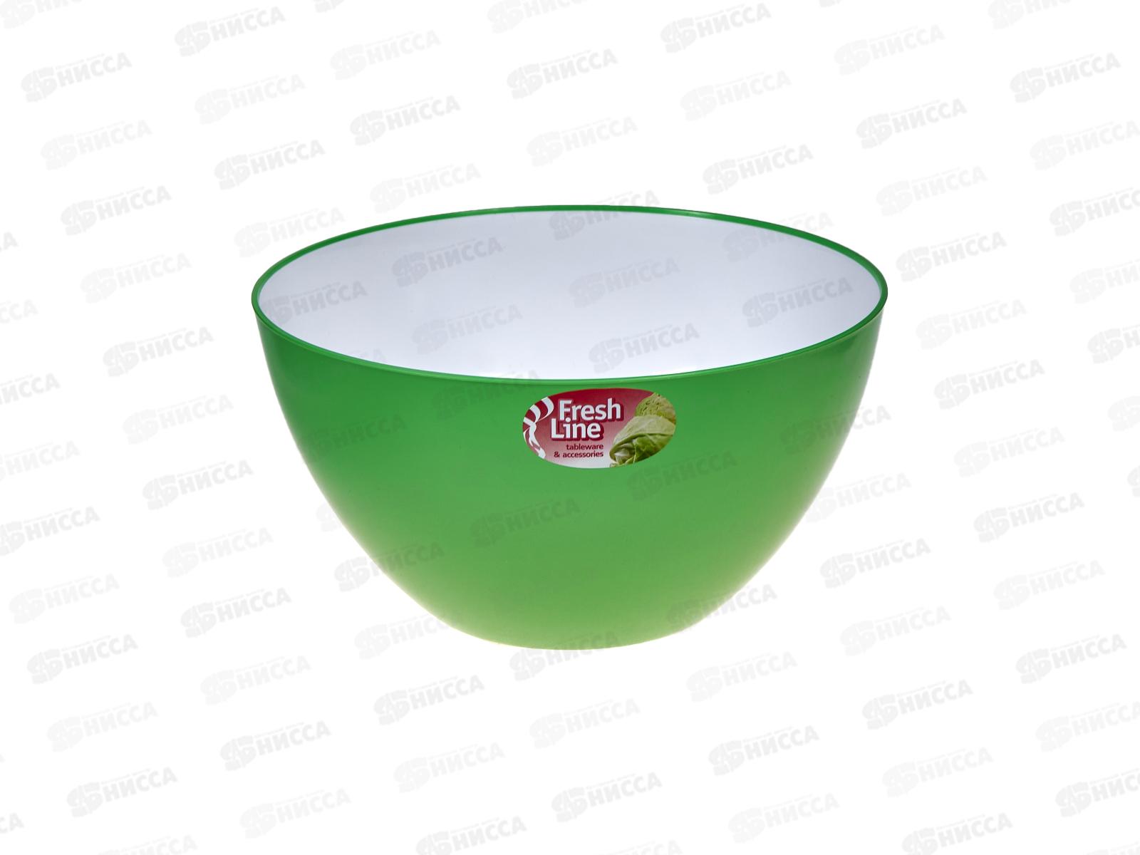 Миска 3л &quotFresh Line&quot бело-зеленая М703БЗ *22