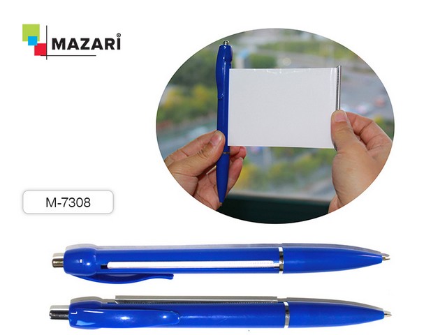Ручка-шпаргалка MAZARI синяя., 0.7мм, M-7308 *50/300/600