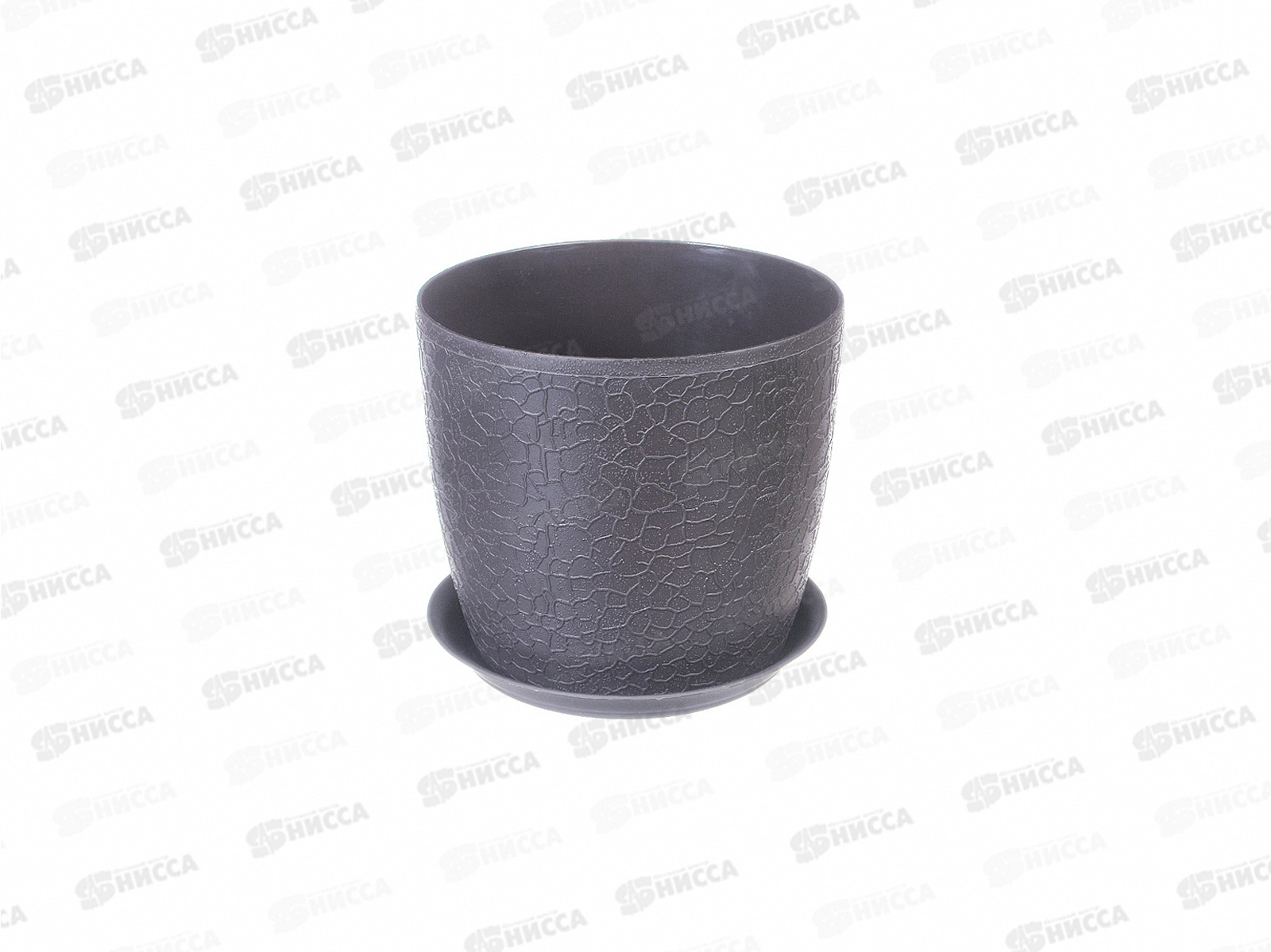 Кашпо ВЕРОНА D140мм с подставкой Графитовый М3095 *12