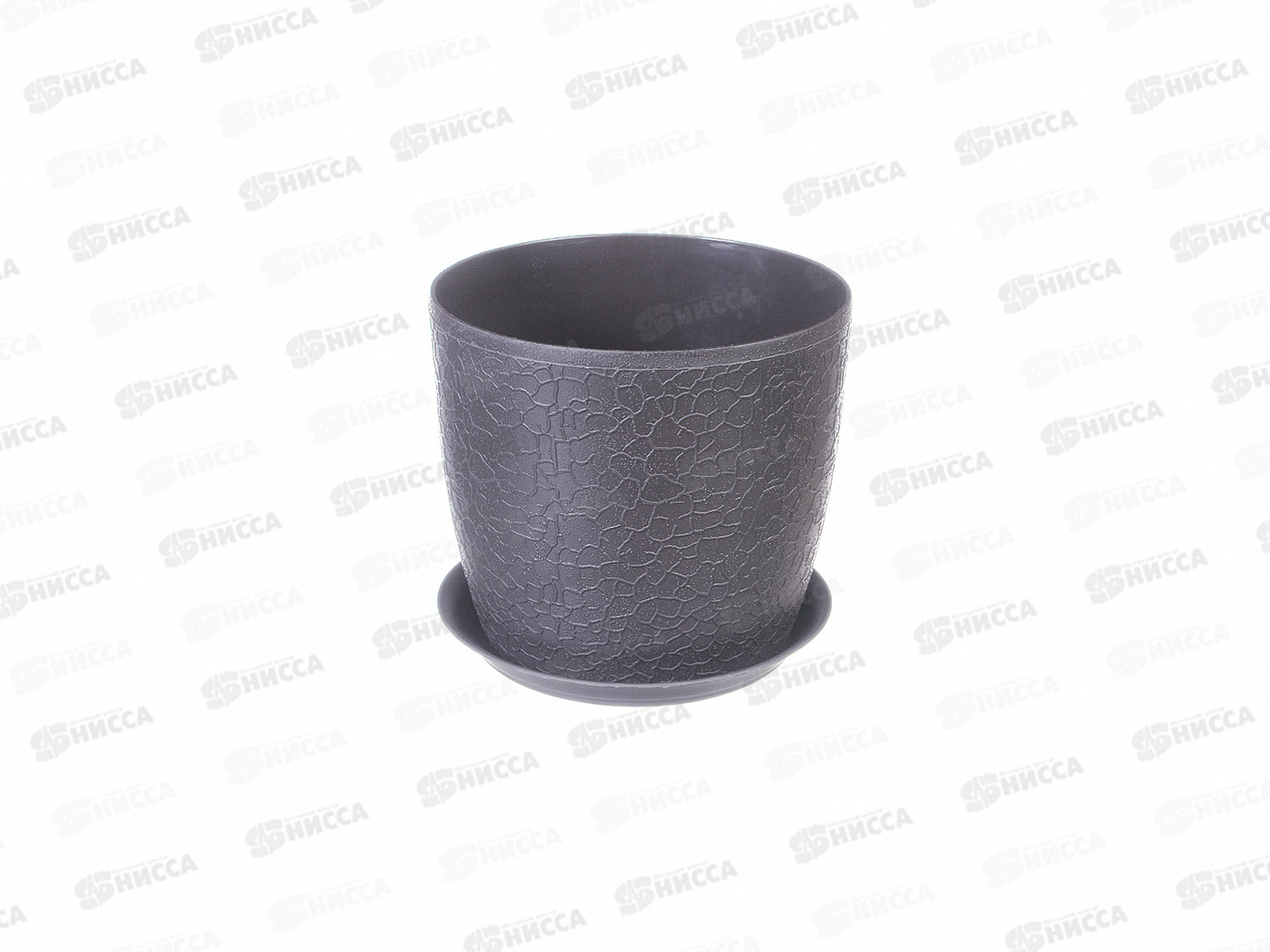 Кашпо ВЕРОНА D160мм с подставкой Графитовый М3096 *20