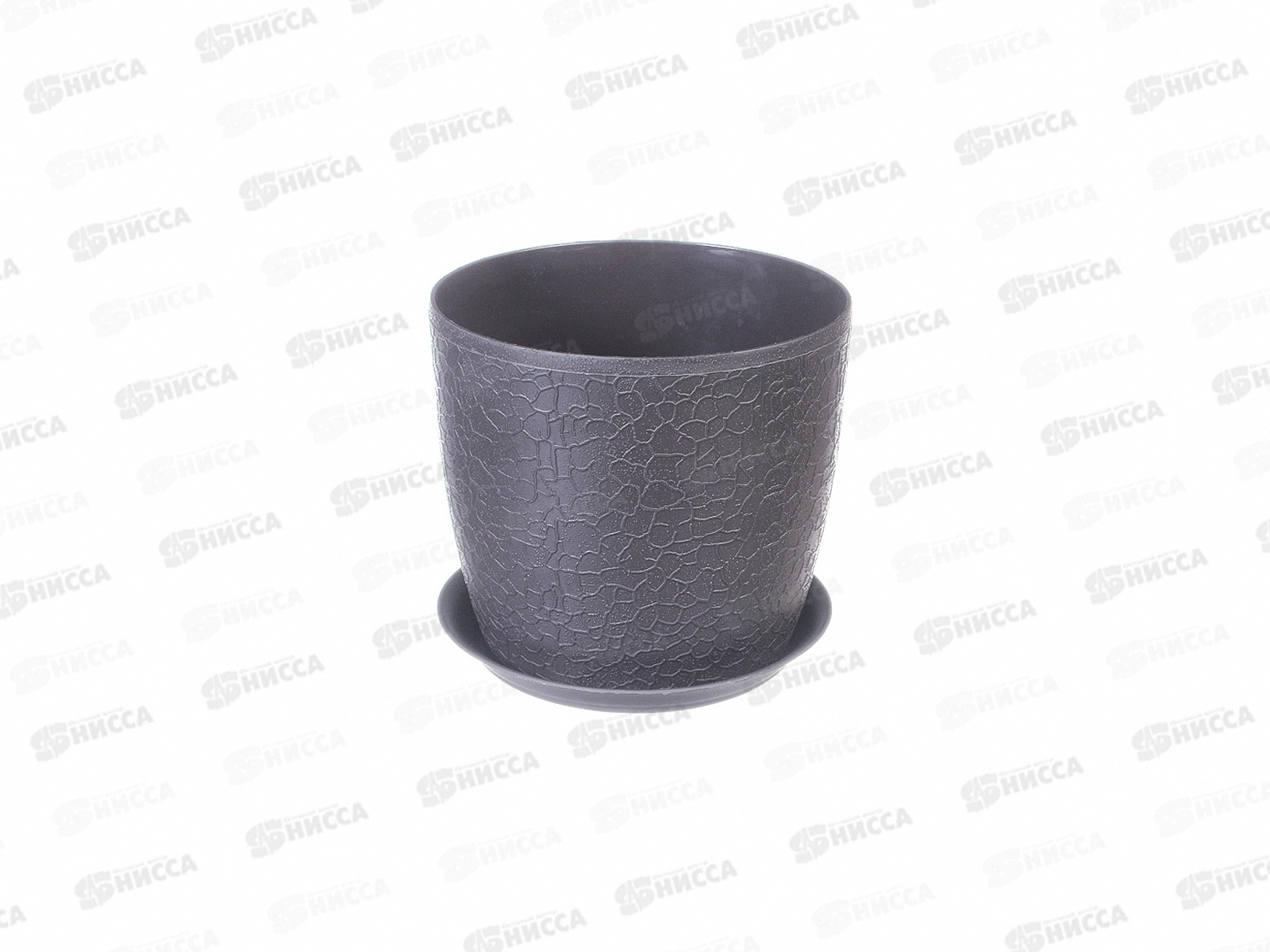 Кашпо ВЕРОНА D180мм с подставкой Графитовый М3097 *16