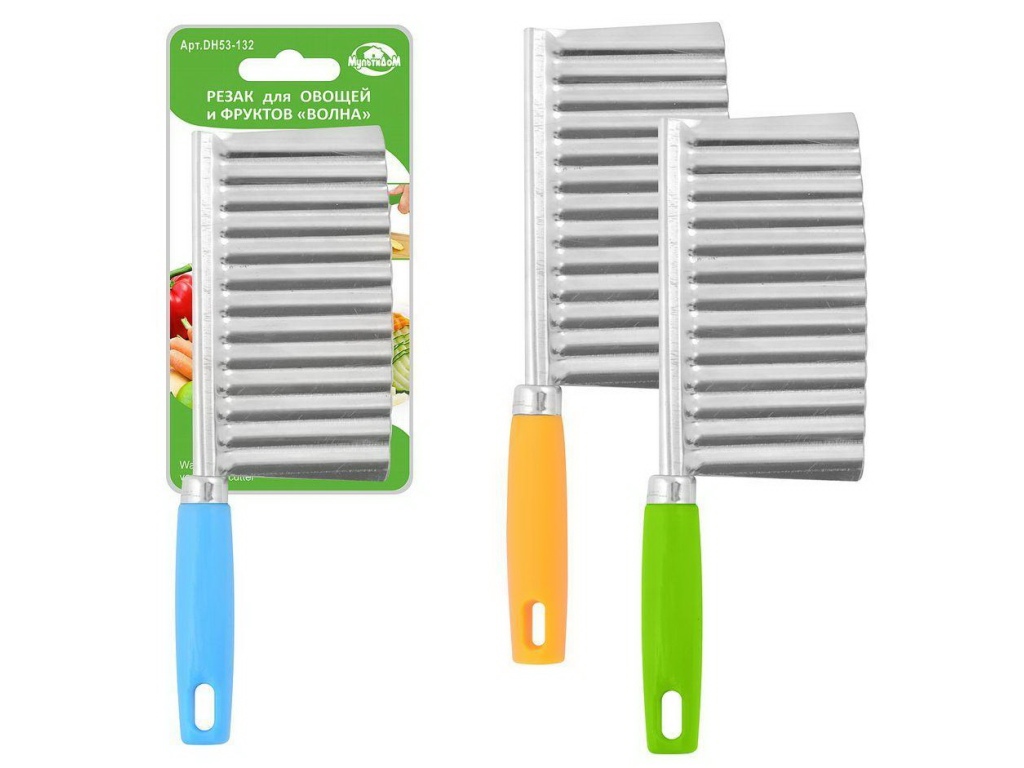 Резак для овощей и фруктов ВОЛНА 3 цвета  DH53-132