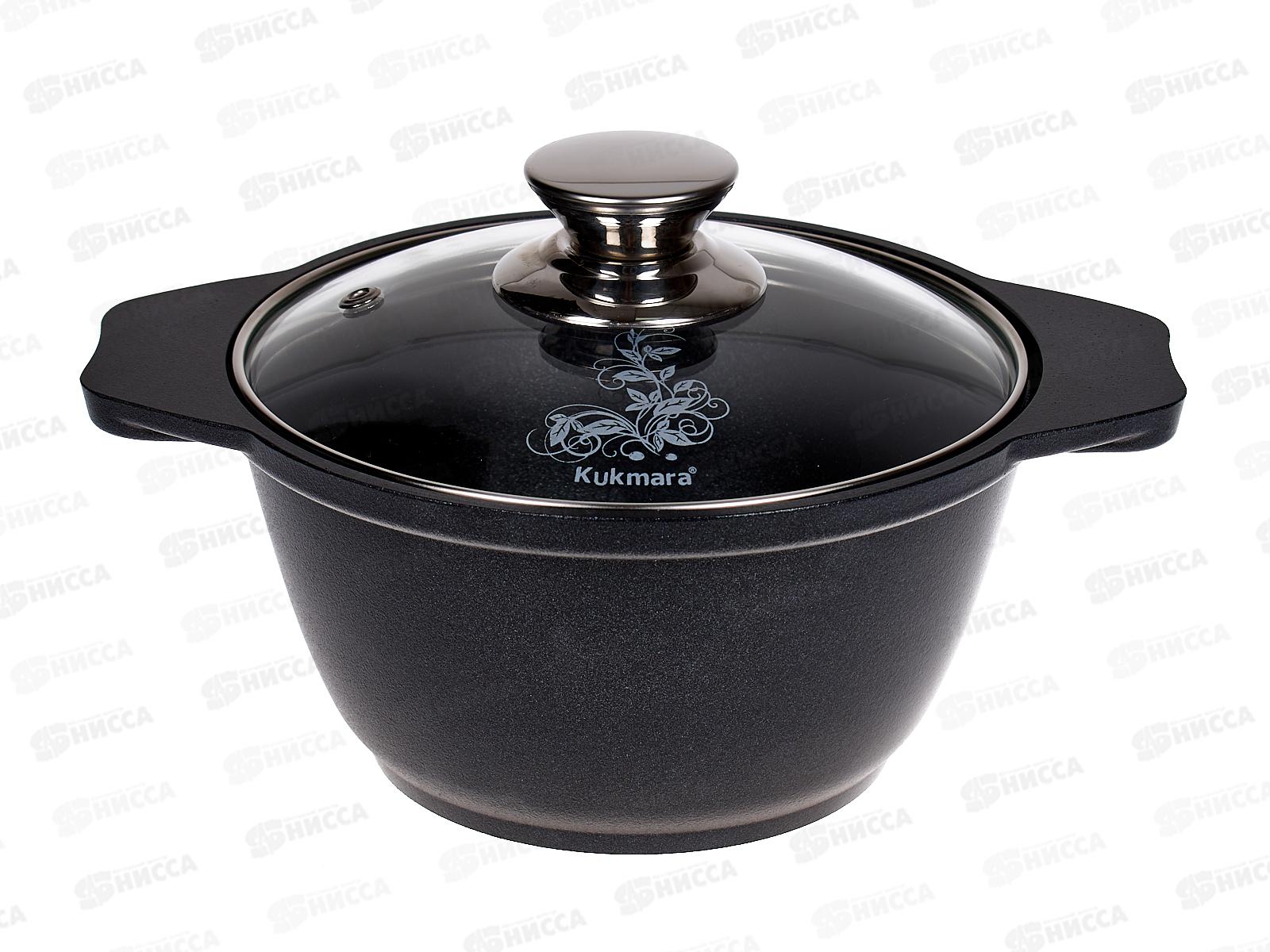 Кастрюля  1,0л  стеклянная крышка  антипригарное покрытие к01а *3