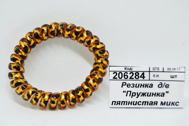 Резинка  для волос &quotПружинка&quot пятнистая микс 1636505 *10