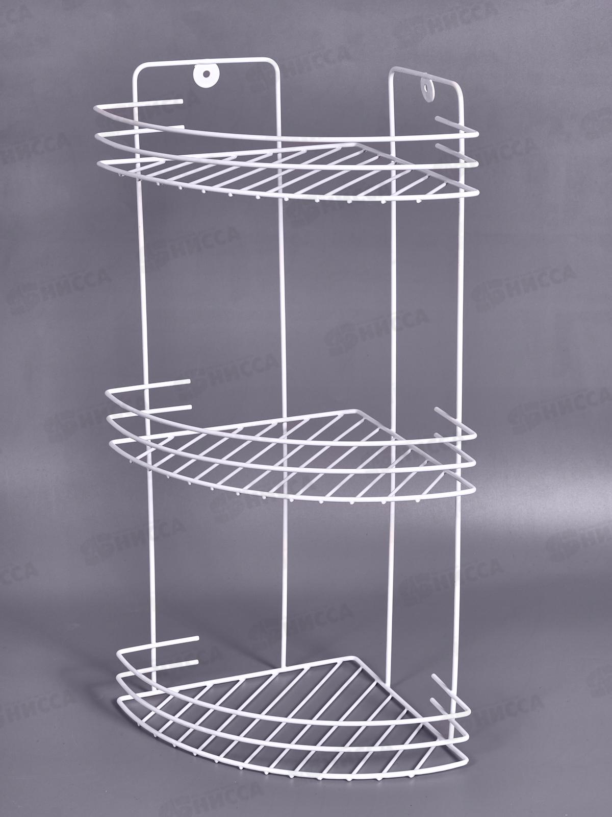 Полка угловая 3х секционная  белая  АЛТ 66 *8