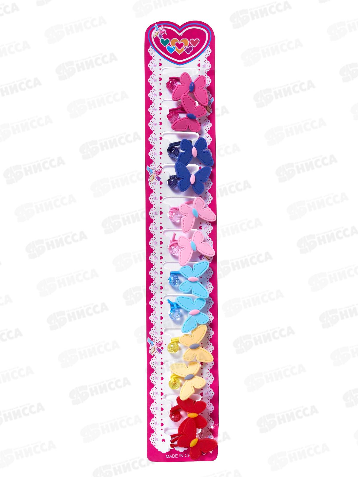 Резинка  для волос ГП658 &quotНежность&quot бабочка цвет микс *1/12