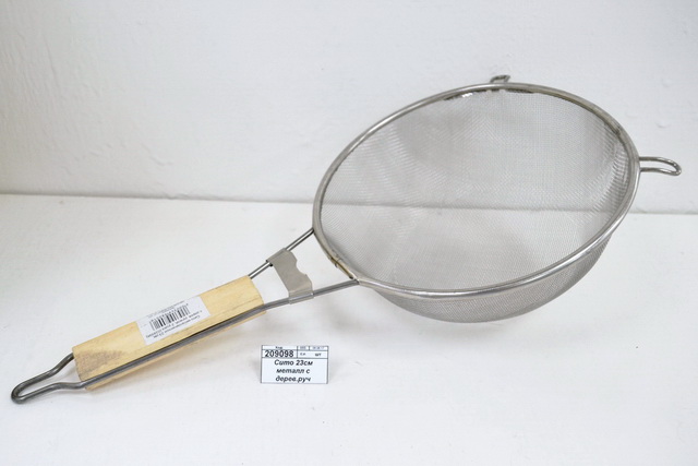 Сито 24см металлическое с деревянной ручкой (034998)  Ж