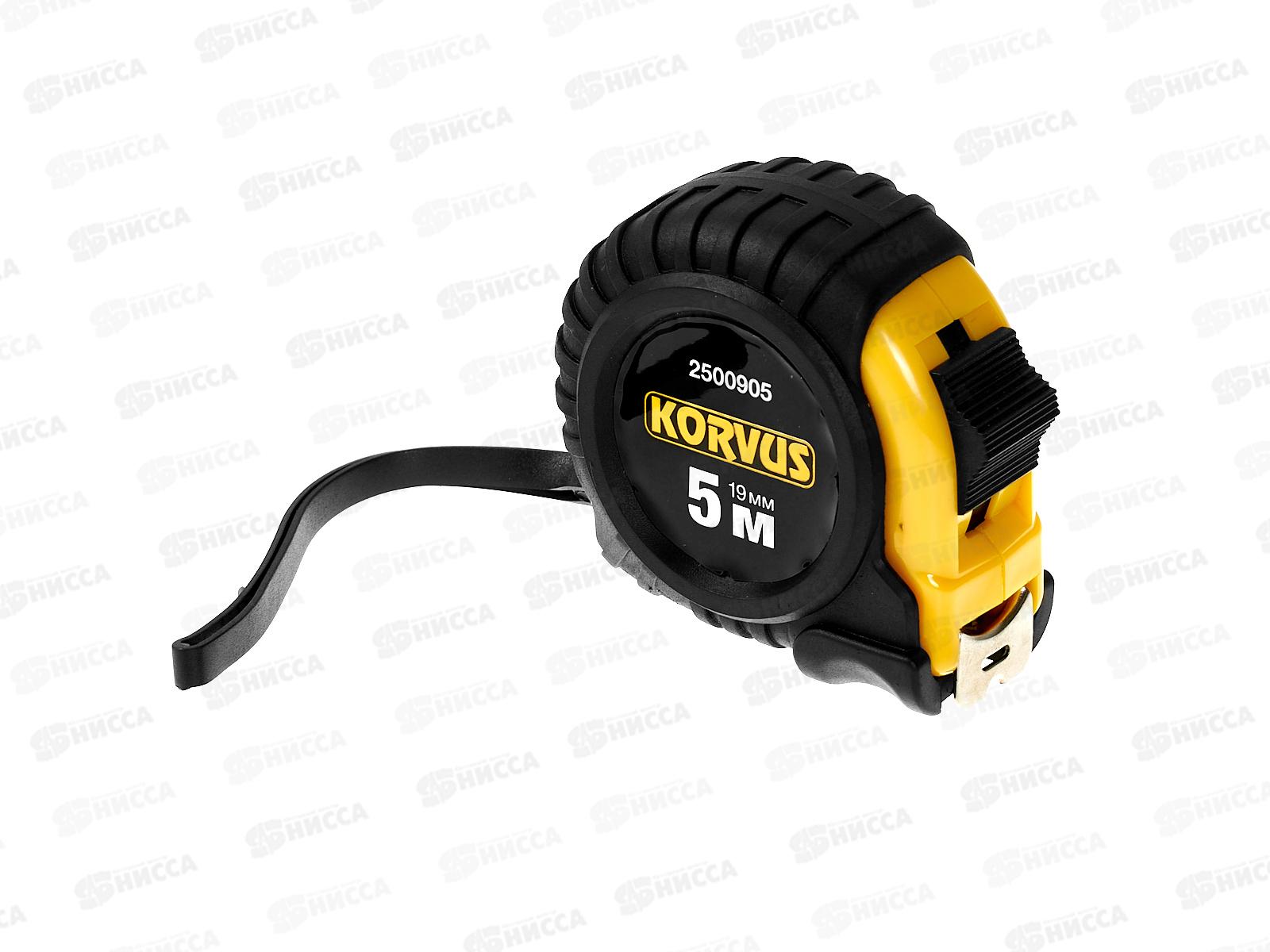 Рулетка 5м*19мм,2500905 обрезиненный корпус