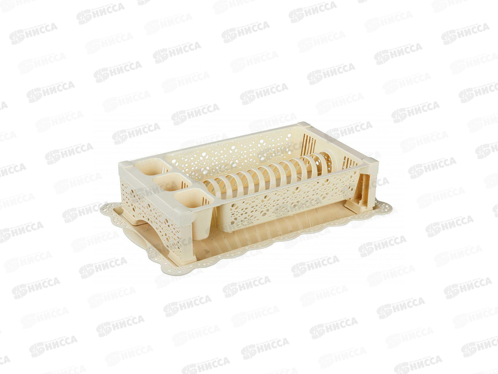 Сушилка для посуды КРУЖЕВО бежевая  М6284 *6