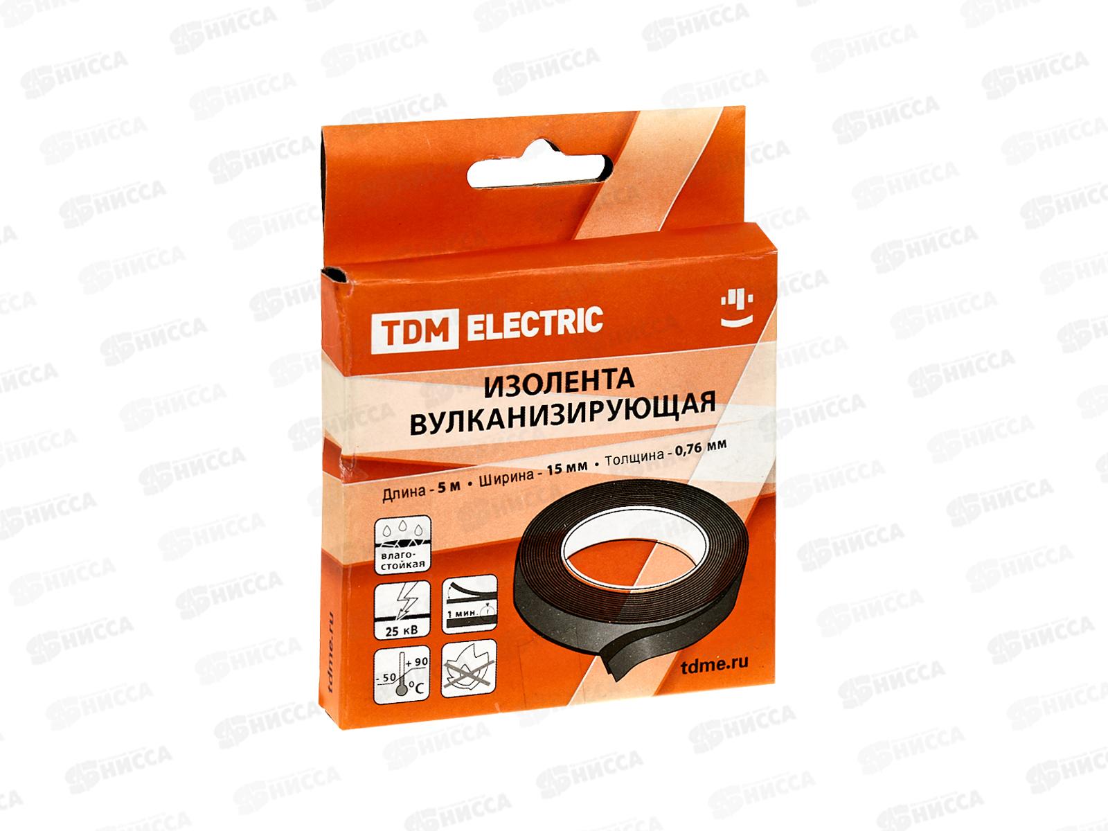 Изолента вулканизирующая TDM 15мм  5м, до 25кВт, 0601 *100