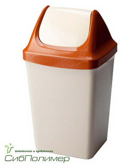 Ведро для мусора 15л с плавающей крышкой Ангарск *5 6402