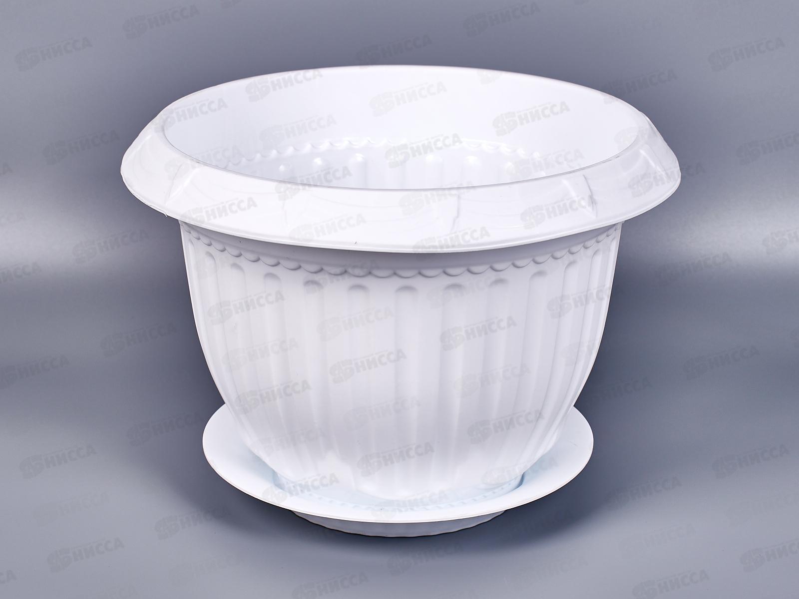 Кашпо Байкал 4л белое Ангарск *10