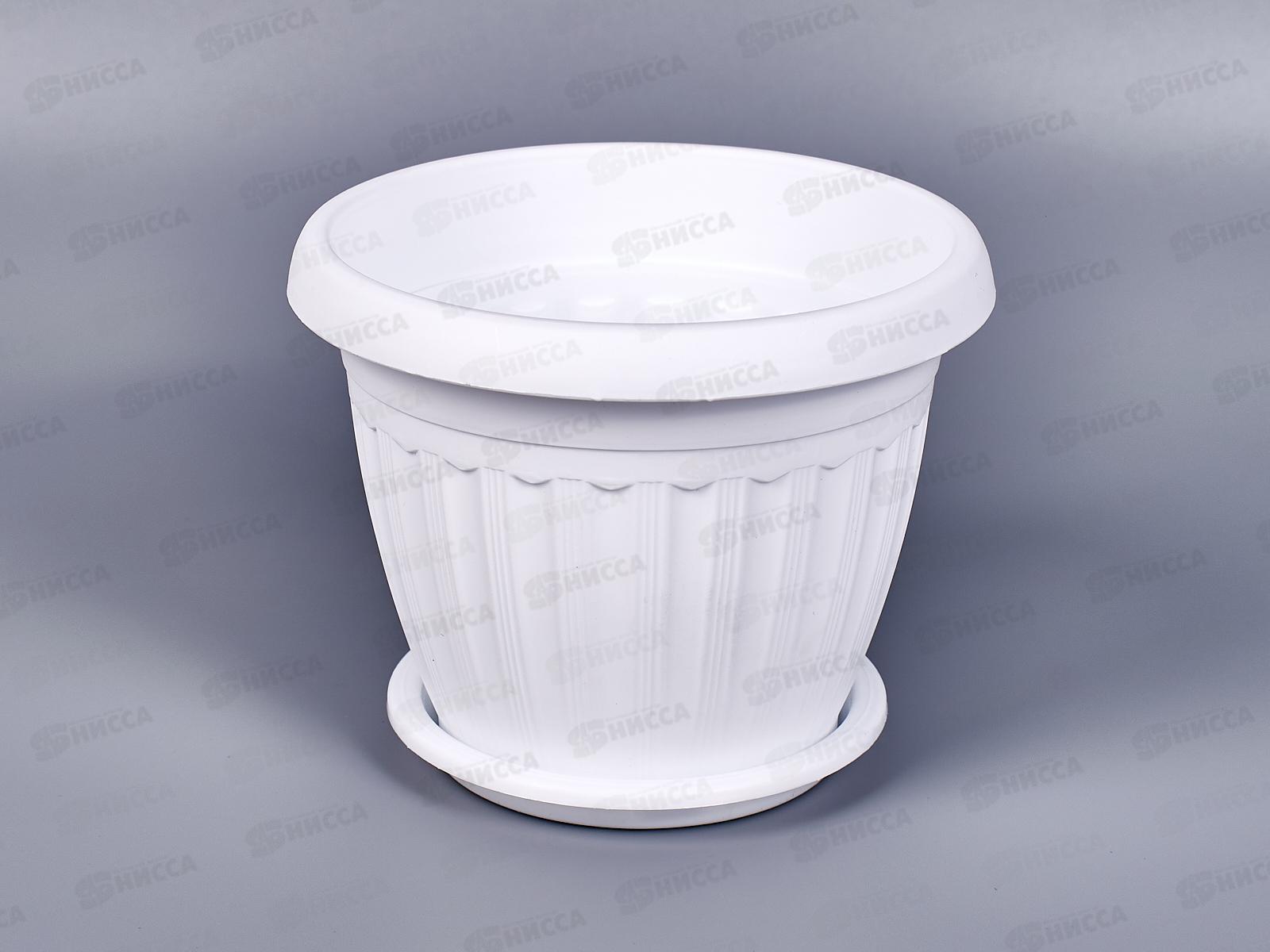 Кашпо Баргузин 0,5л белое Ангарск *20