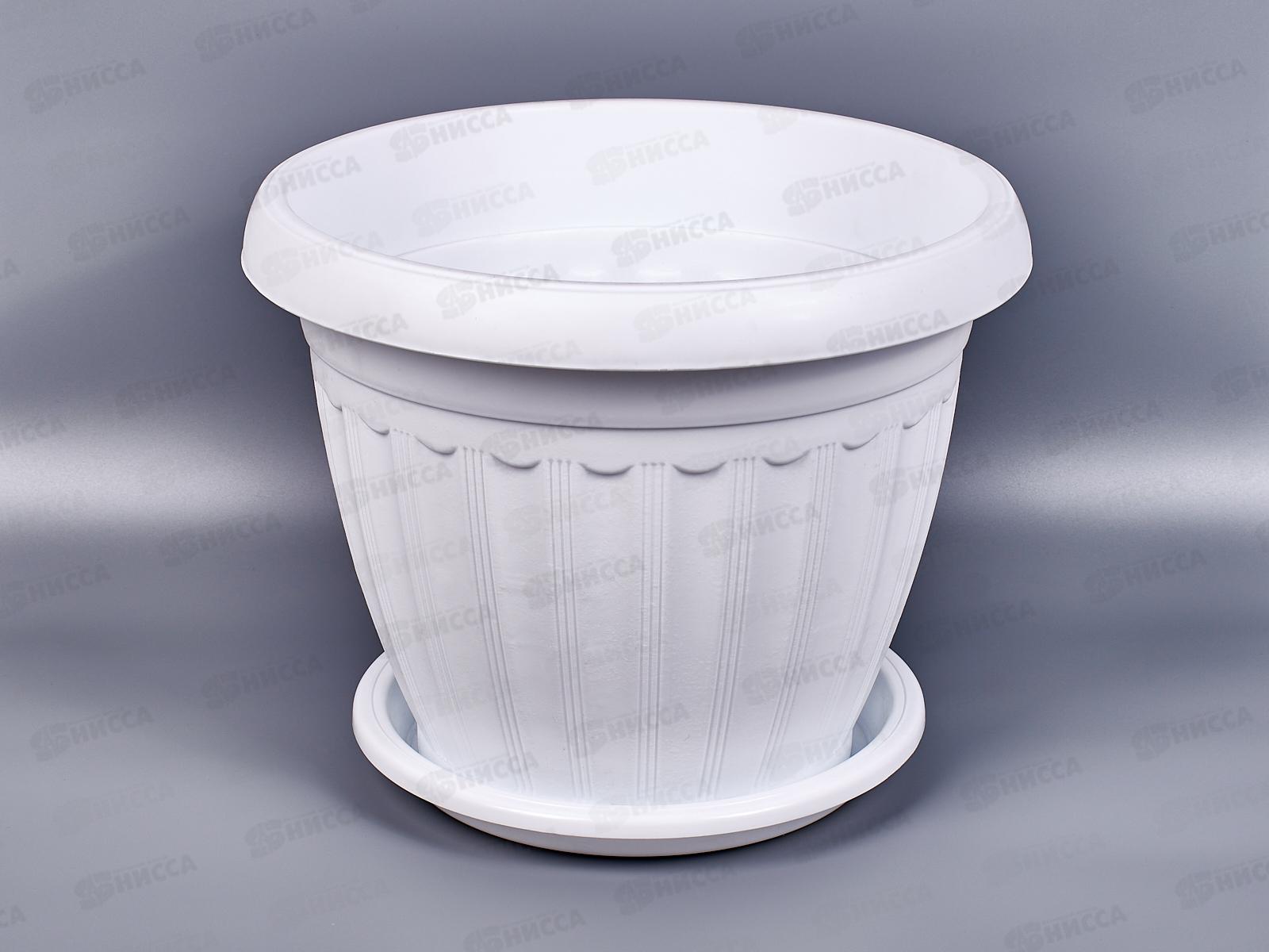 Кашпо Баргузин 9,5л белое Ангарск *5